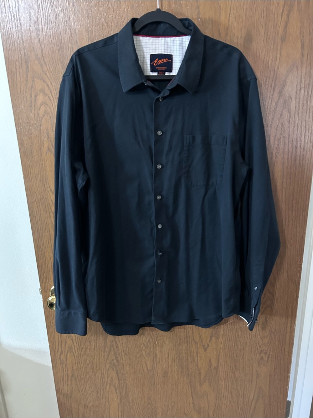 Egara Black Long-Sleeve Button-Up casual shirt